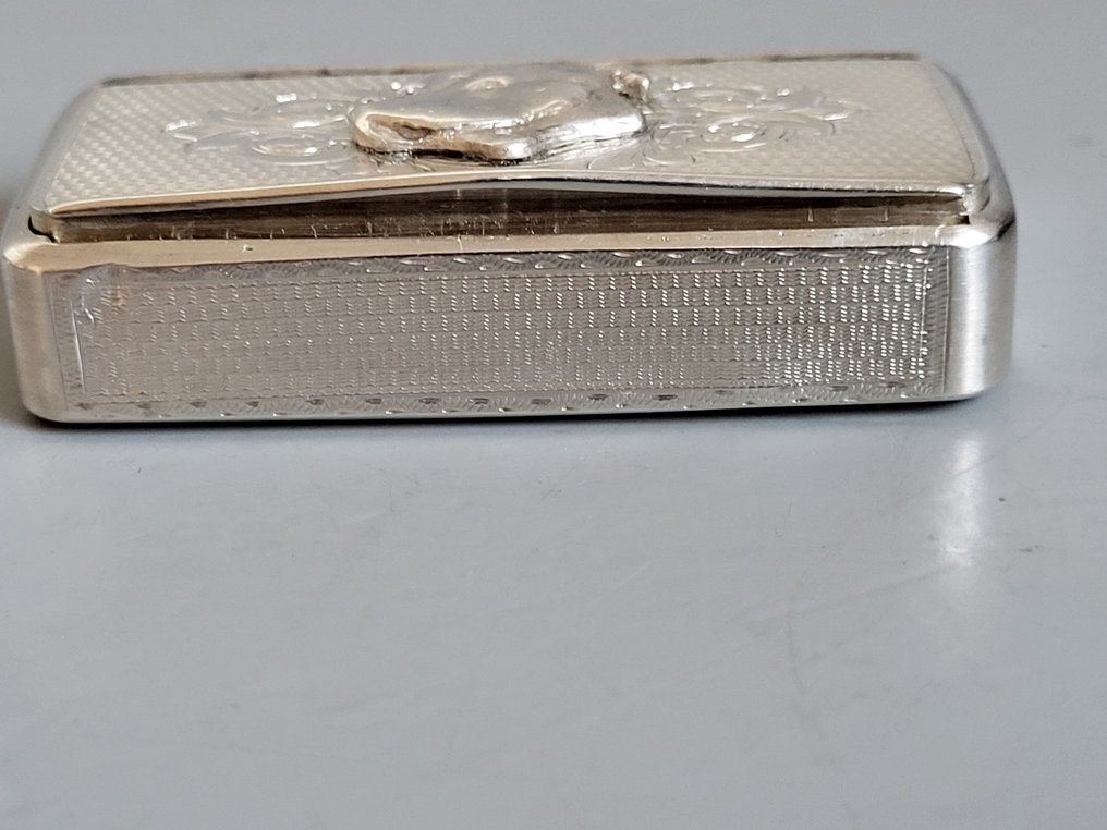 Rosenberg 1820er Jahre - Caixa de tabaco - 13 lotes de prata - Bulldog Cachorro Tabaco #2.2