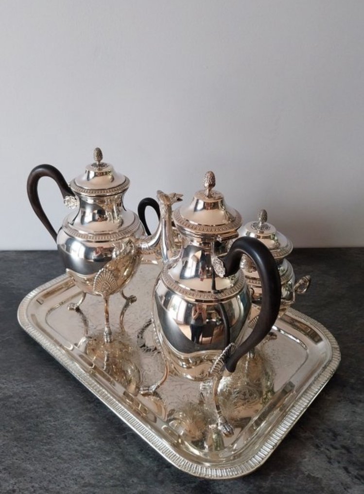 Ercuis - Coffee and tea service (5) - Silverplated #1.2