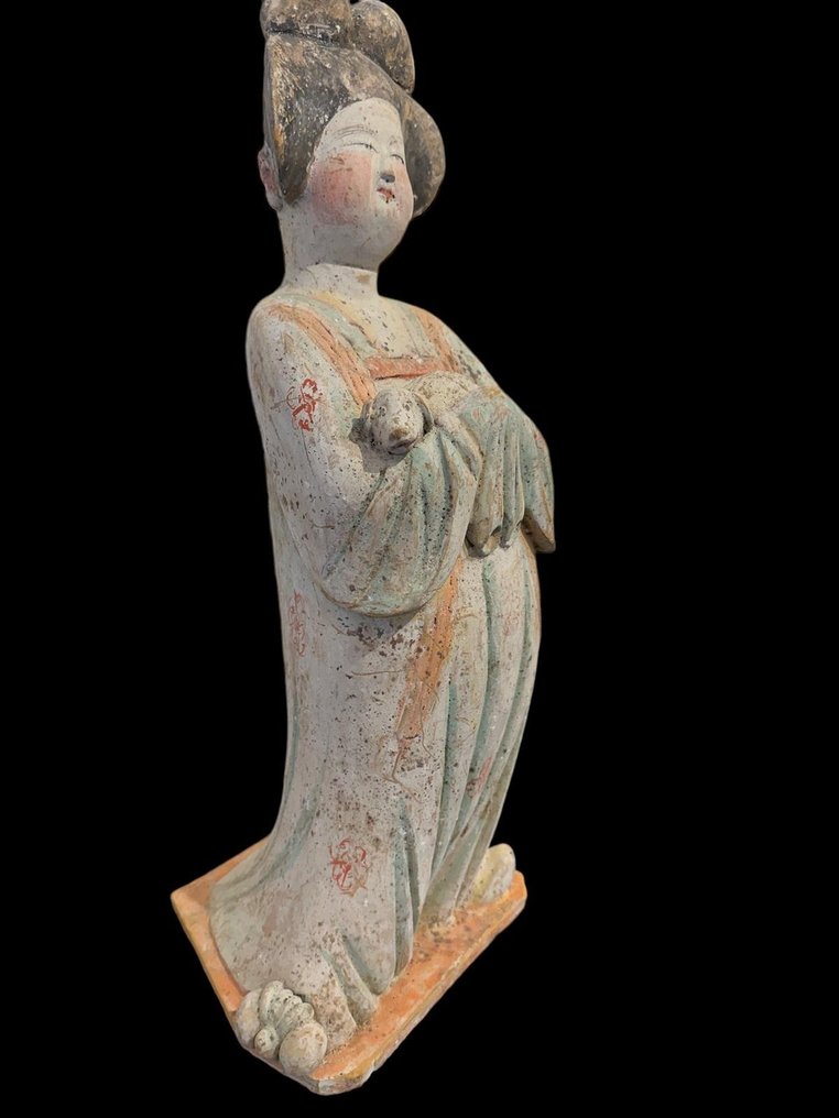 ChinezÄƒ AnticÄƒ, Dinastia Tang TeracotÄƒ Fat Lady cu test TL de la QED Laboratoire - 53 cm #2.1