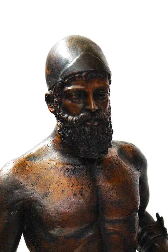 sculptuur, Bronzi di Riace - 72 cm - Gepatineerd brons #1.2