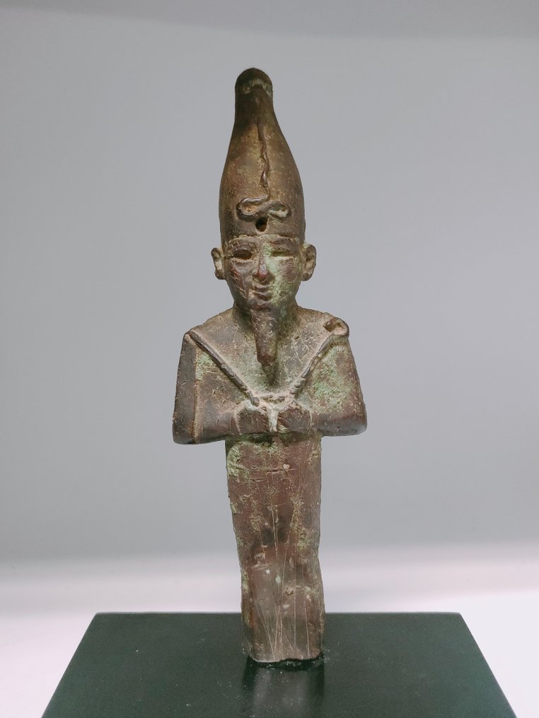 Altes Ägypten, Spätzeit Bronzene Osiris-Statue 17,50 cm. #1.1