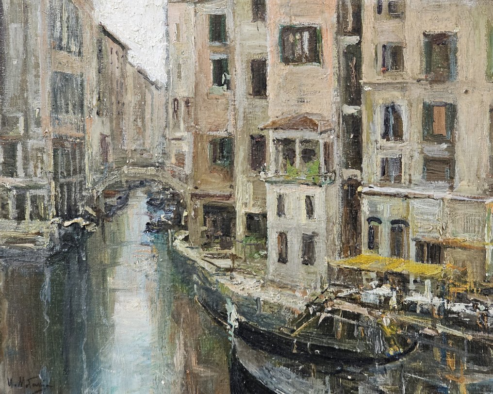 Ugo Matania (1888 - 1979) - Canale di Venezia #1.1