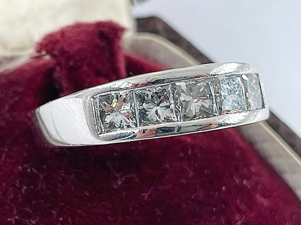 Gyűrű Platina Gyémánt  (Természetes) #2.1