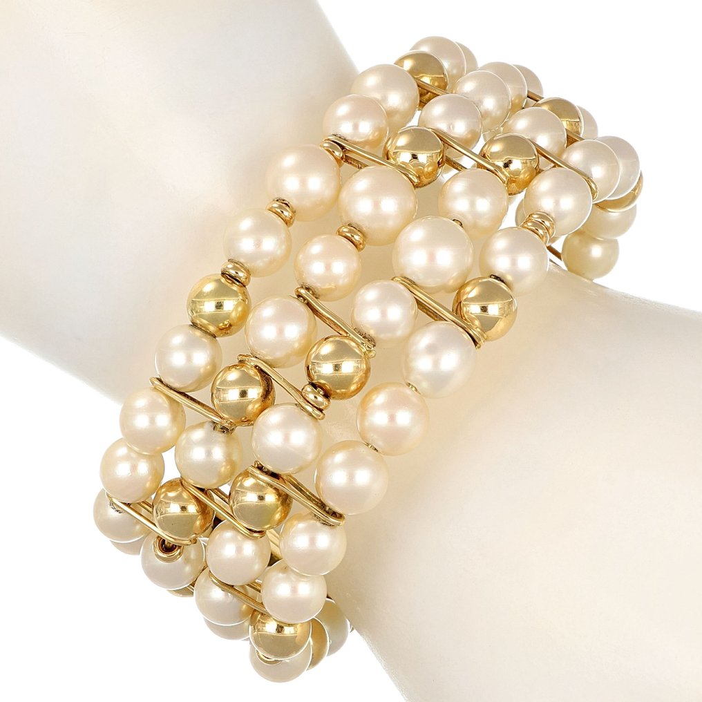 Bracelet - 18 kt. Yellow gold Pearl #2.1