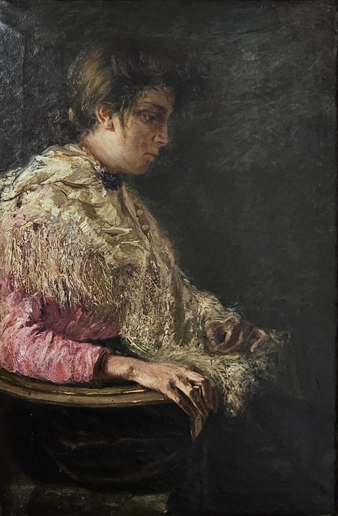 Giuseppe Lamonica (1862-post 1916) - Profilo femminile #1.1