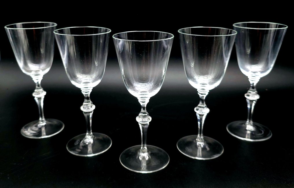 Moser & Söhne - Otto Tauschek - Conjunto de copos de bebidas diversas (5) - MOZART - Cristal - taças de vinho branco #1.1