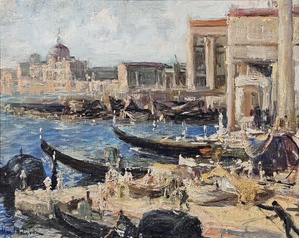 Ugo Matania (1888 - 1979) - Veduta di Venezia #1.1