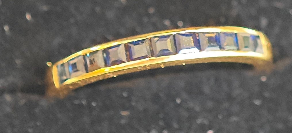 Δαχτυλίδι - 18 καράτια Κίτρινο χρυσό Ζαφείρι #2.1
