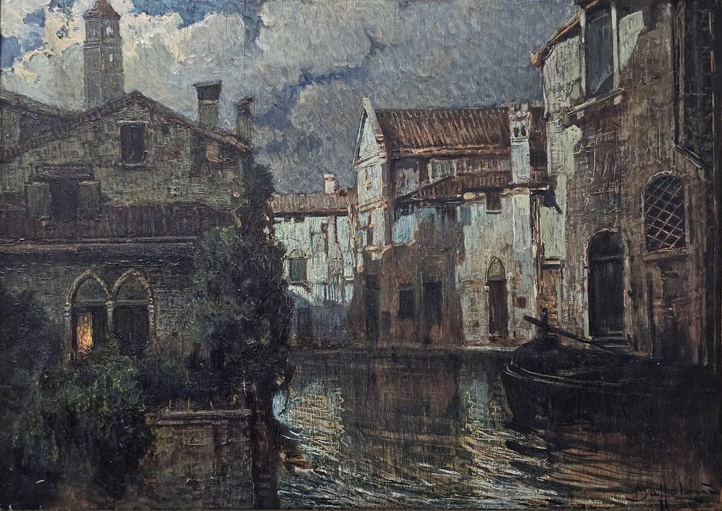 Bruto Mazzolani (1880 - 1949) - Notturno veneziano #1.1
