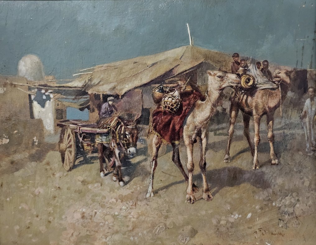 Tito Pellicciotti (1871 - 1950) - Carovana nel deserto #1.1