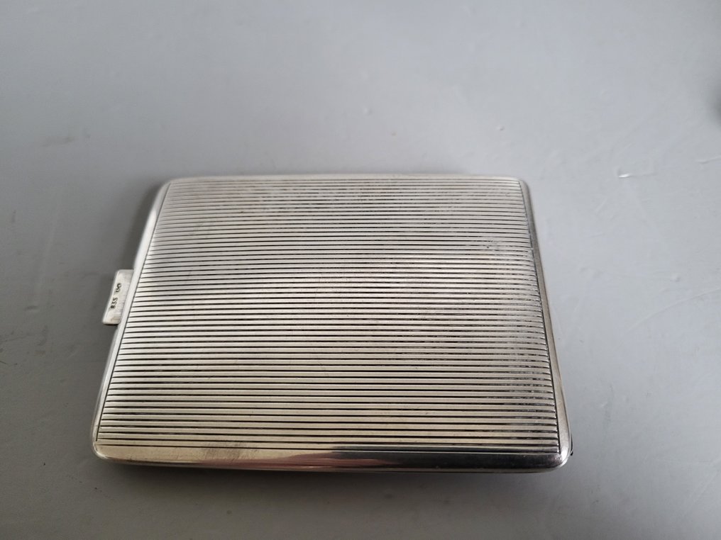 Cigarettetui - 835 silver - emalj 1930-tal - Nürnbergs vapen - örn #3.2