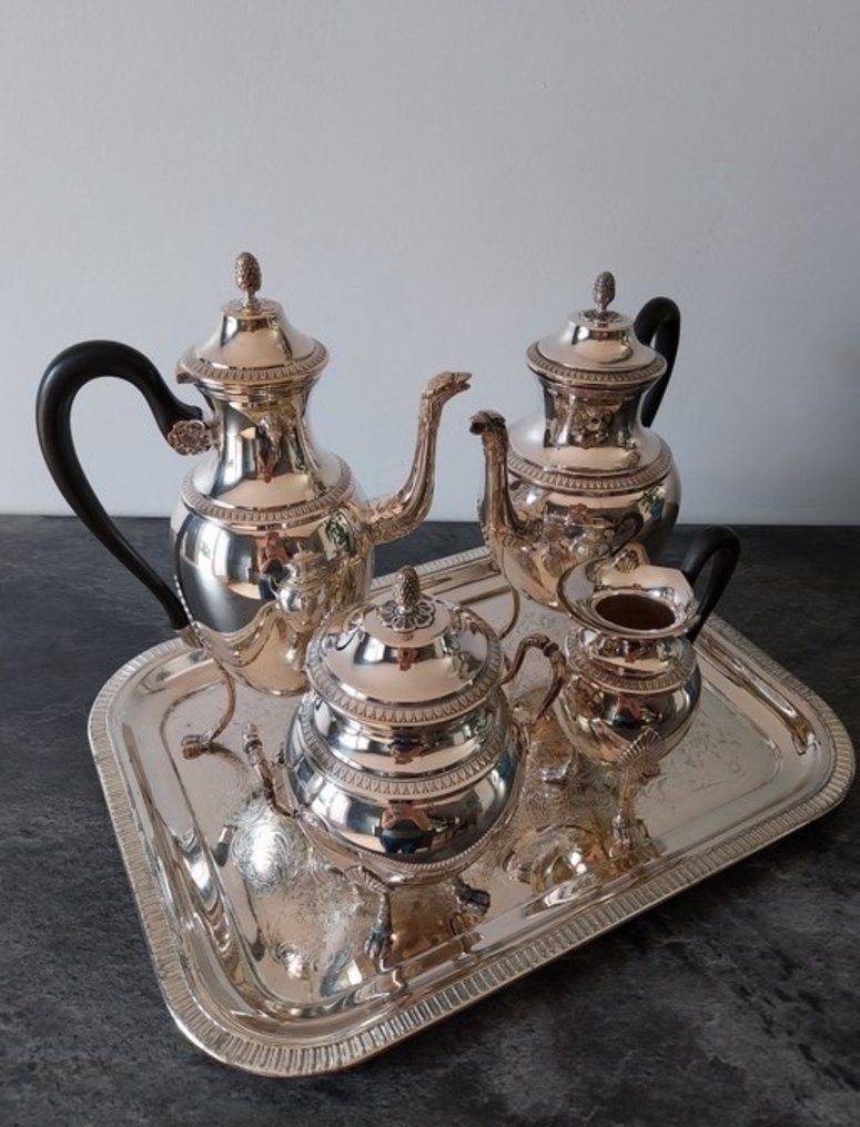 Ercuis - Coffee and tea service (5) - Silverplated #3.1