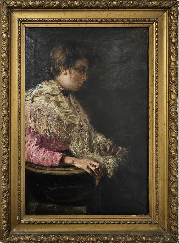 Giuseppe Lamonica (1862-post 1916) - Profilo femminile #1.2