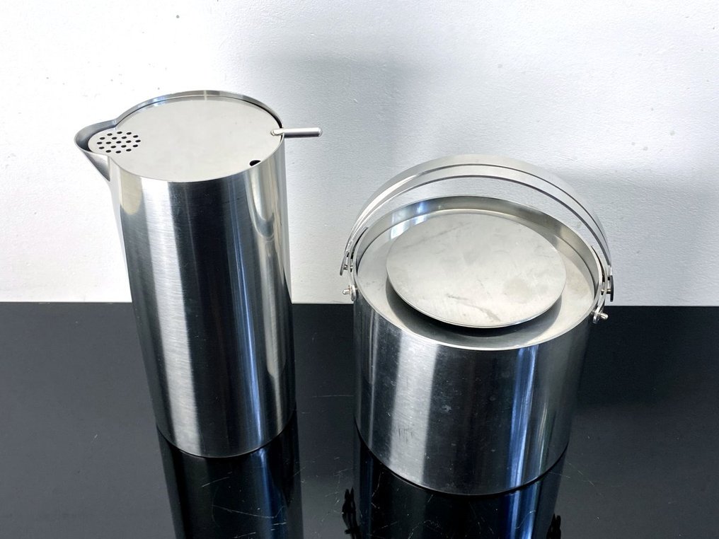 Stelton - Arne Jacobsen - 冰桶 -  马提尼搅拌机 - Cylinda-Line - 钢  #2.2