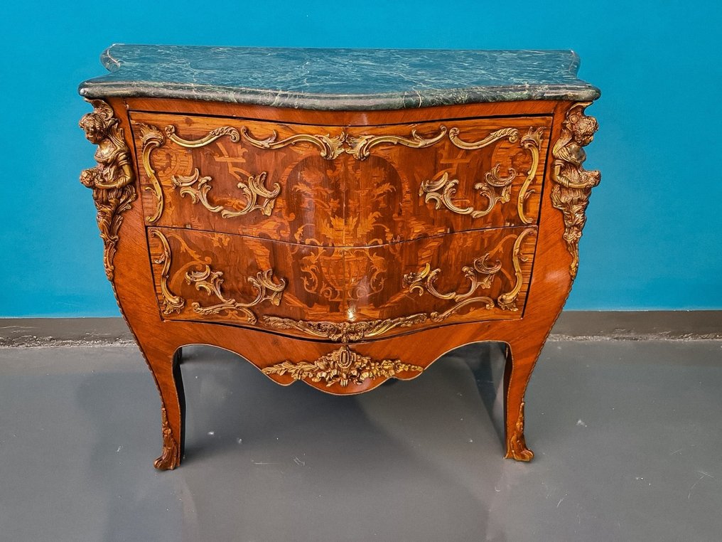 Commode - Brons, Hout, Marmer #2.1