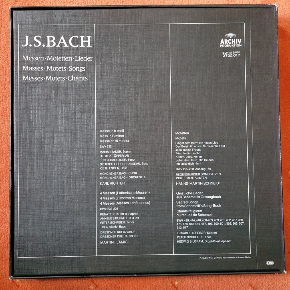 Johann Sebastian Bach - Messas - Vários títulos - Conjunto em caixa - 1975 #1.2