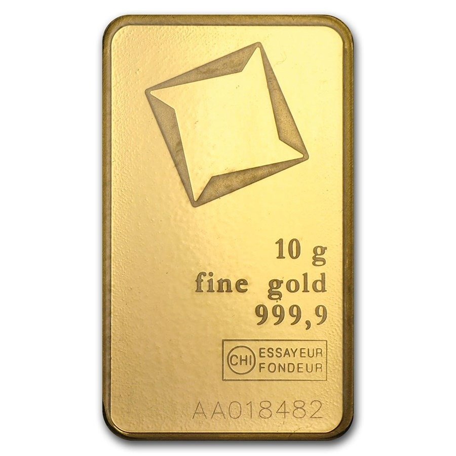 10 grams - Gold - Valcambi .9999 Gold Bar LBMA Certified - Sealed #2.1