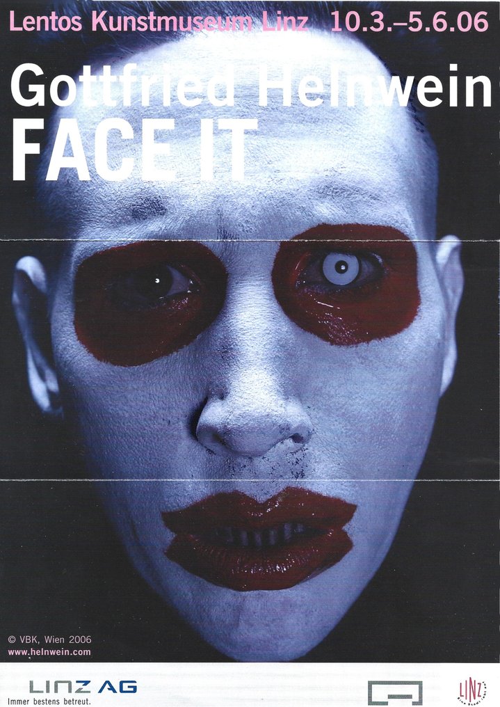 Signed; Gottfried Helnwein - HELNWEIN & Offset-Poster FACE IT - 1992 #1.1