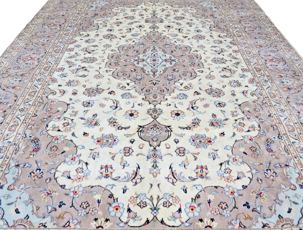 Lã de cortiça fina Kashan nova - Tapete - 341 cm - 243 cm #1.2