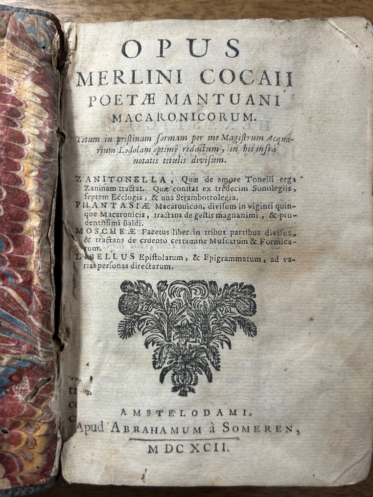 Poete mantuani - Opus Merlini Cocaii - 1692 #1.1