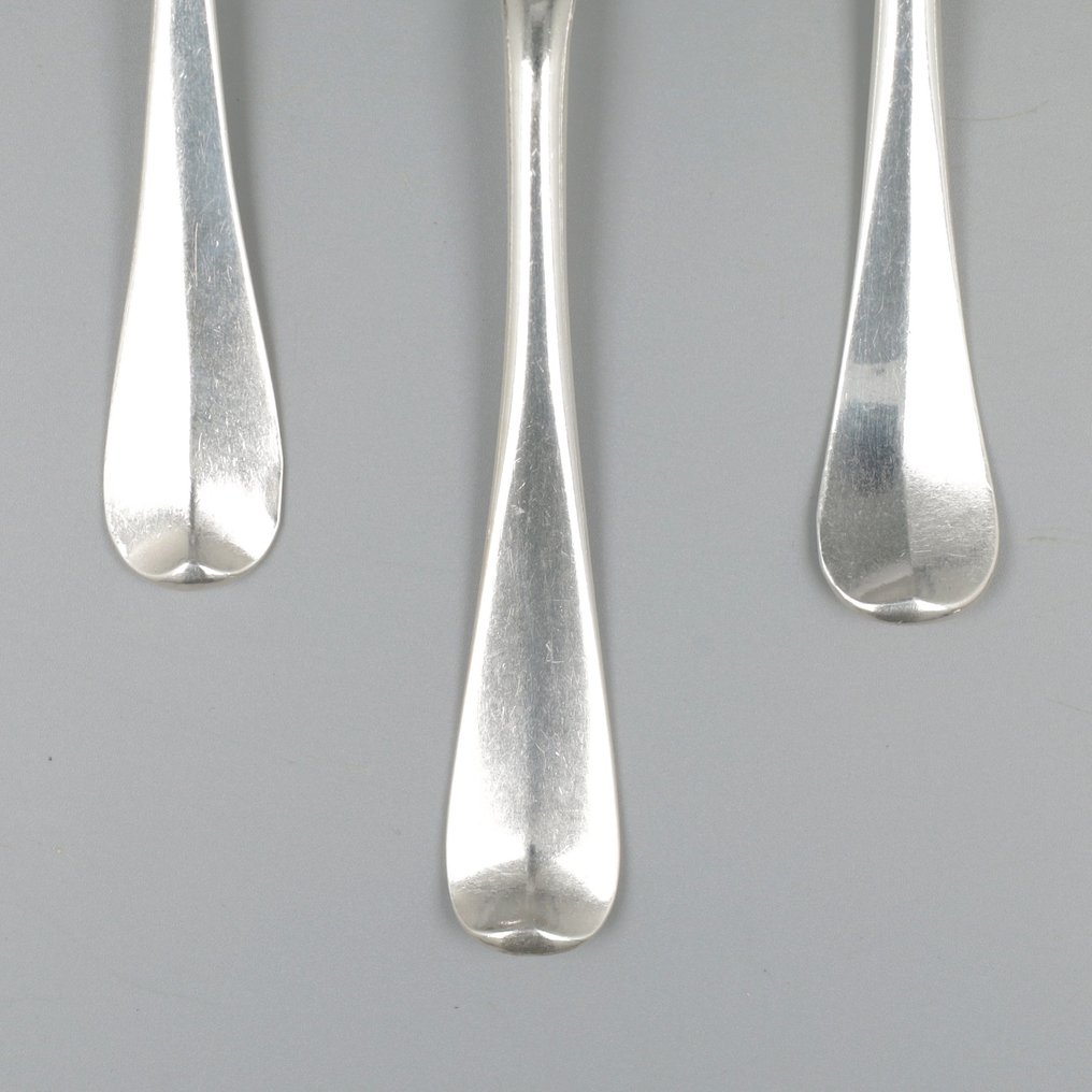 Francois de Pape, Gent 1729/30 *NO RESERVE* - Cutlery set (6) - .934 silver #2.1