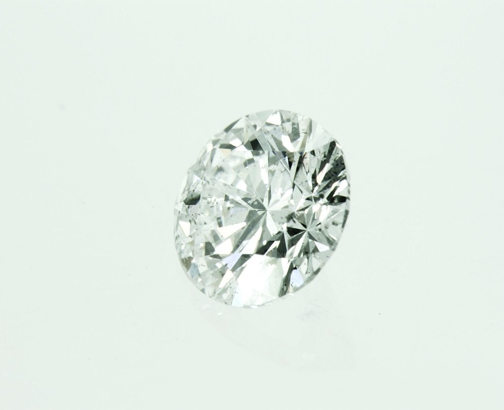 1 pcs Diamante  (Natural)  - 0.74 ct - Redondo - D (incoloro) - SI2 - Gemewizard Gemological Laboratory (GWLab) #2.1