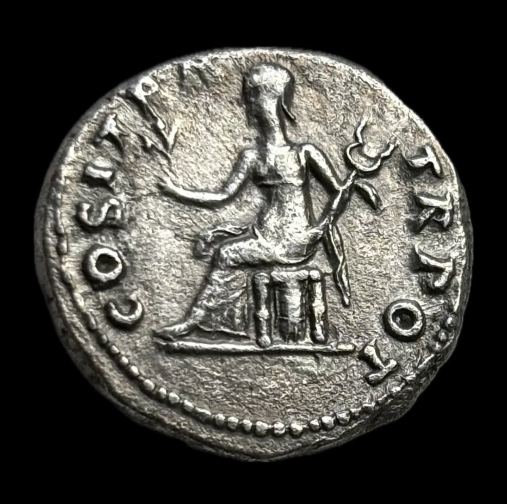 Roman Empire. Vespasian (AD 69-79). Denarius Rome - Pax #1.2