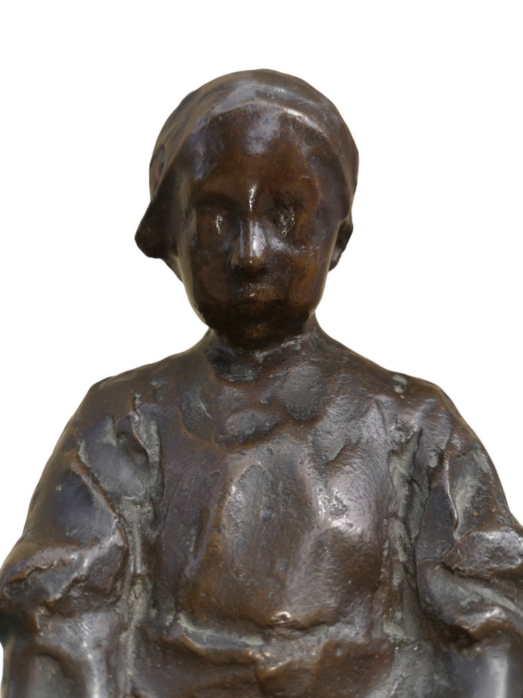 Elia Sala (1864 - 1920) - Escultura, L'acquaiola - 40 cm - Bronze patinado #2.1