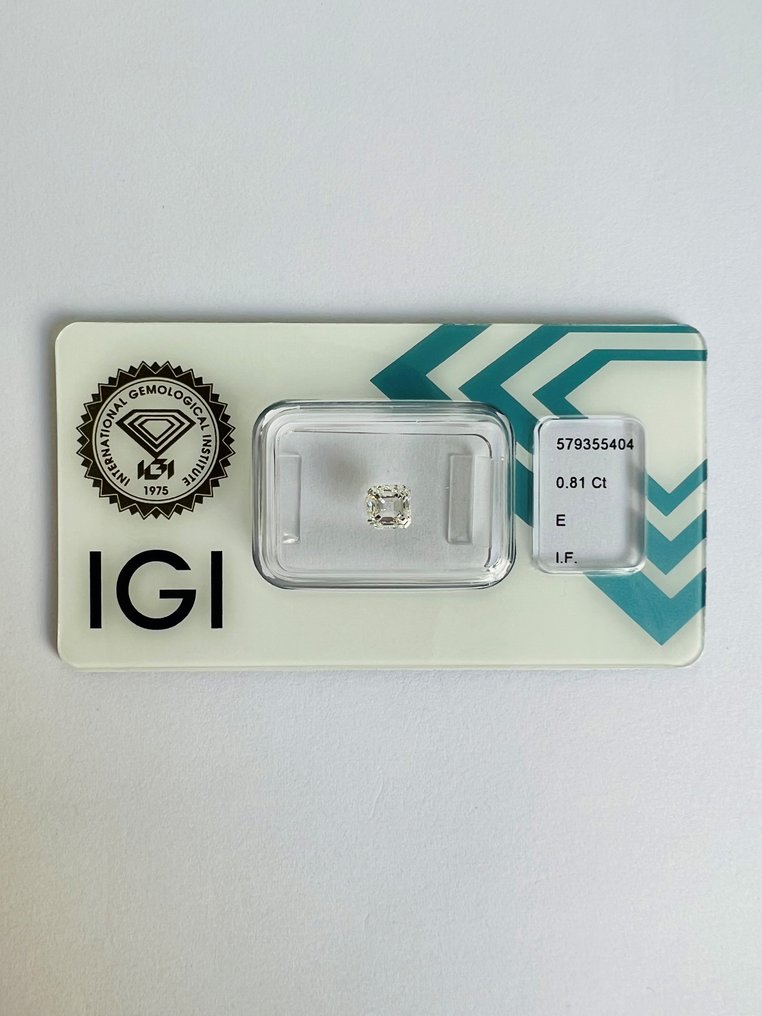 1 pcs 鑽石  (天然)  - 0.81 ct - E(近乎完全無色) - IF - 國際寶石學院（International Gemological Institute (IGI)） #1.1