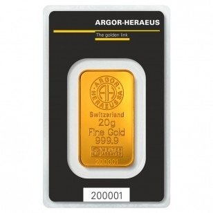 Suisse. 20 Grams Gold Bar Argor Heraeus (In Assay) #2.1