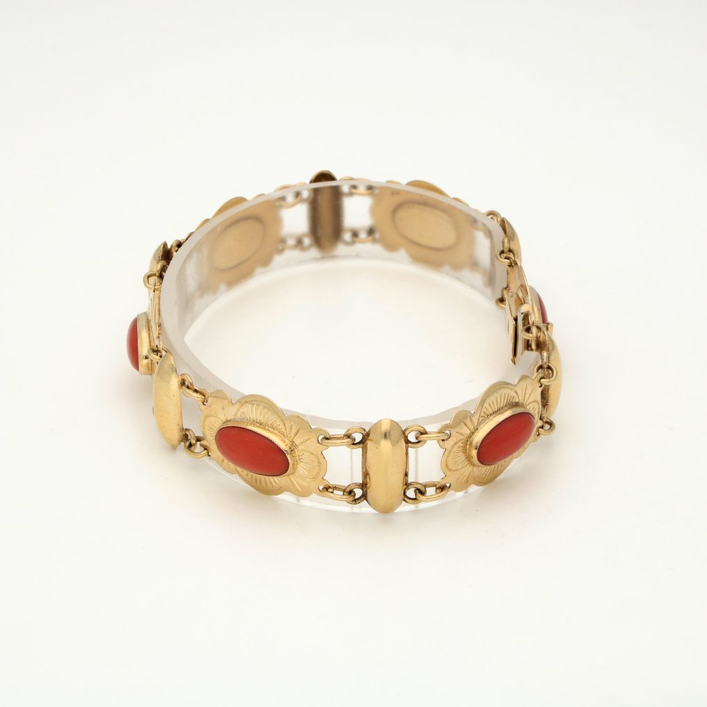 Bracelet - 14 kt. Yellow gold Coral #1.2