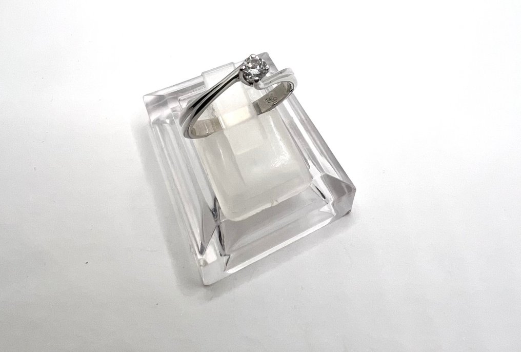 Gyűrű - 18 kt. Fehér arany -  0.15ct. tw. Gyémánt  (Természetes) #2.2