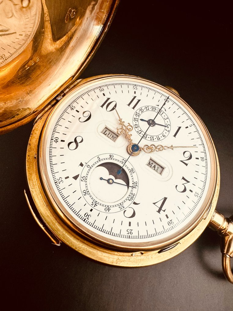 Antique Eberhard & Cie. Repetition Mi- Chronometre Chronographe- Quantièmes Triple Calendar 18K - 1850 - 1900 #1.1