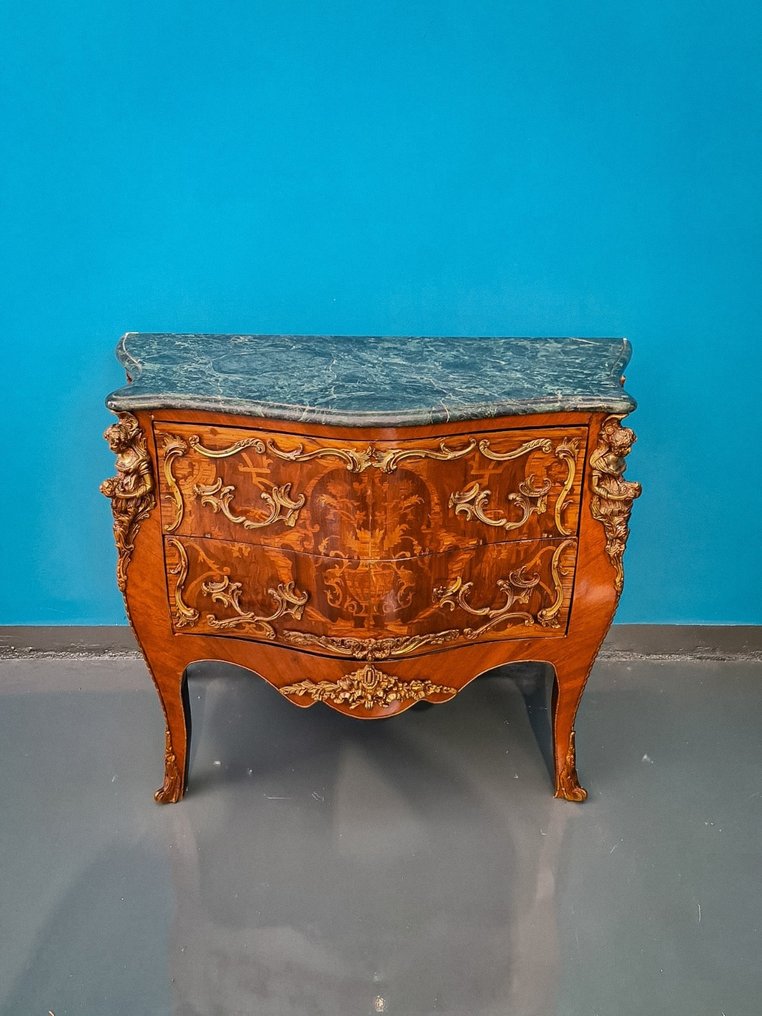 Commode - Brons, Hout, Marmer #1.1