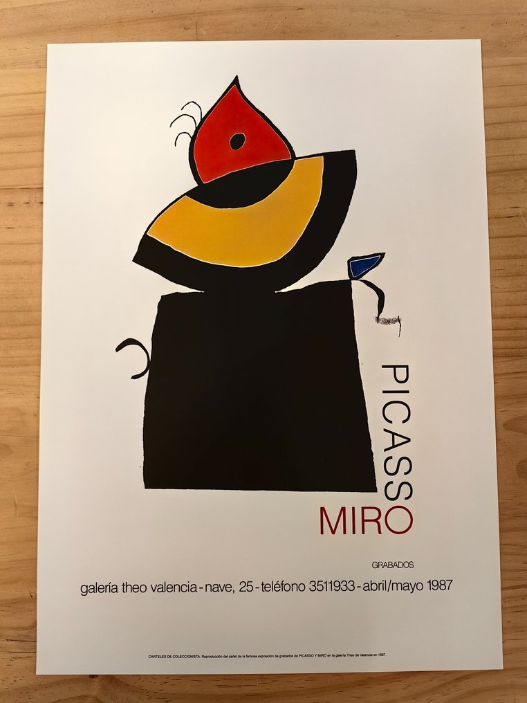 Joan Miró (after), Pablo Picasso (after) - Cartel Exposicion de grabados Picasso / Miró en Valencia 1987 #1.1