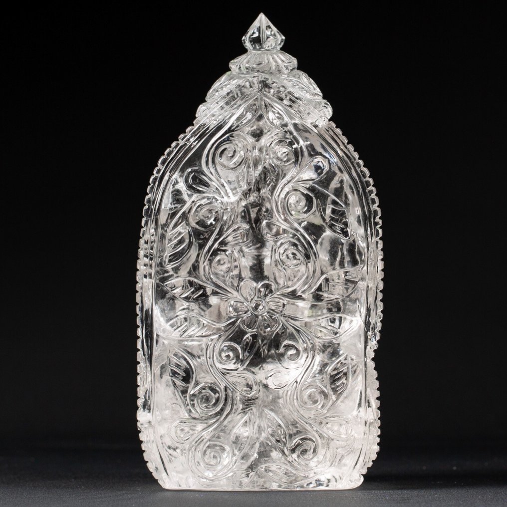 Lord Ganesh - Carving Fine Detail - Himalaya Quartz Extra Clear - Altezza: 150 mm - Larghezza: 75 mm- 636 g #2.1