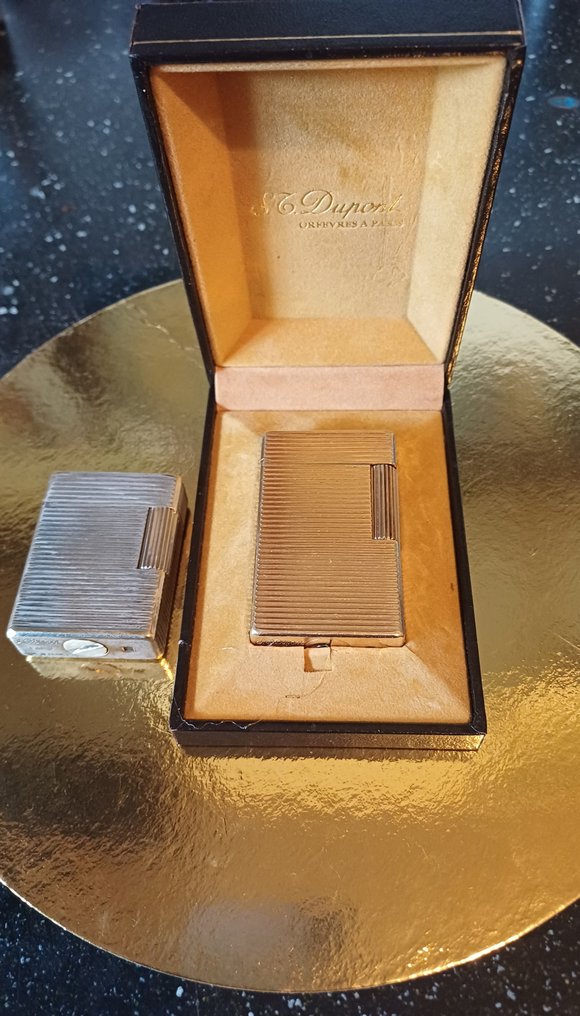 S.T. Dupont - Pocket lighter - Gold plated, Silver -  (2) #1.1
