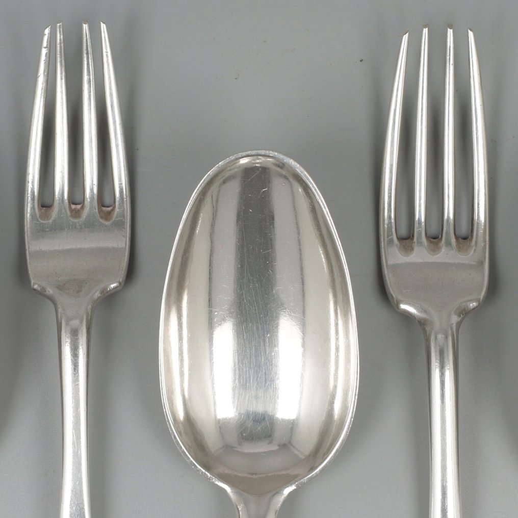 Francois de Pape, Gent 1729/30 *NO RESERVE* - Cutlery set (6) - .934 silver #1.2