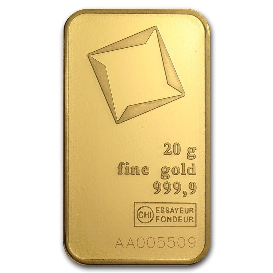 20 grams - Gold - .9999 Bar Valcambi LBMA Certified - Sealed #2.1