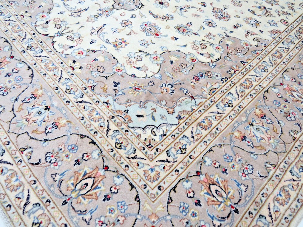 Lã de cortiça fina Kashan nova - Tapete - 341 cm - 243 cm #1.3