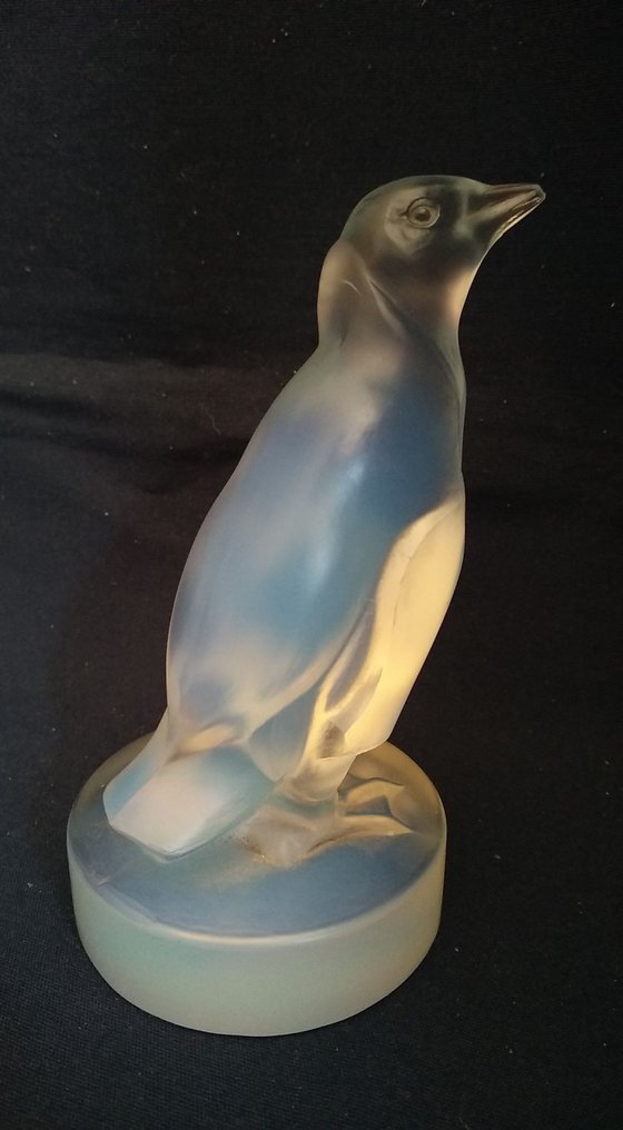 Precious figure of Penguin - Edmond Etling Paris - 雕像 - 乳白玻璃 #1.1
