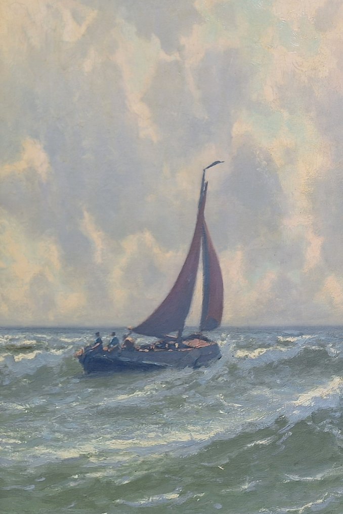 Henk Dekker (1897-1974) - Katwijk KW43 op volle zee #3.1