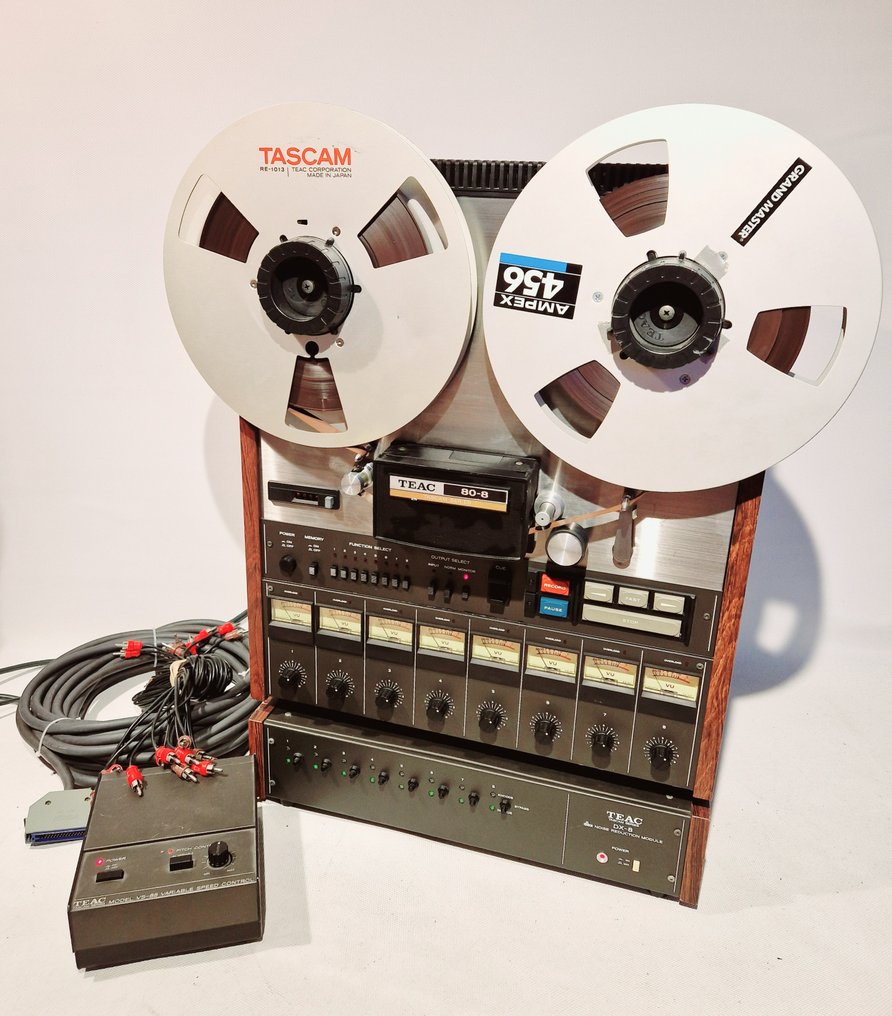 TEAC - 80-8 with DX-8 dbx Noise reduction module & VS-88 Variable speed control - 8 track Reel to reel deck 26 cm #2.1