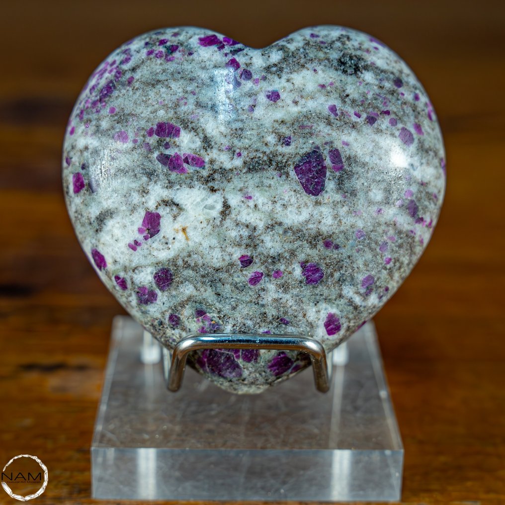 Mycket sällsynt naturligt rubinkristallhjärta, ouppvärmt 881,95 ct- 176.39 g #1.2