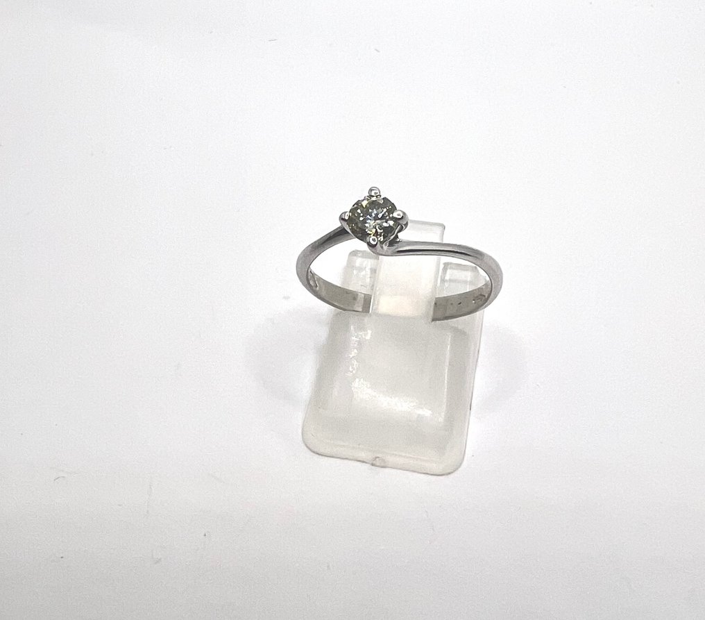Bague - 18 carats Or blanc -  0.35ct. tw. Diamant  (Naturelle) #1.1