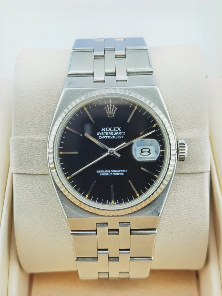 Rolex - OysterQuartz Datejust - Rare Black Dial  - Ref. 17014 - Men - 1990-1999 #2.1