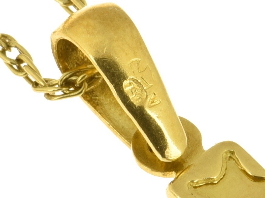 Halsband med hänge - 18 kt Gult guld #3.1