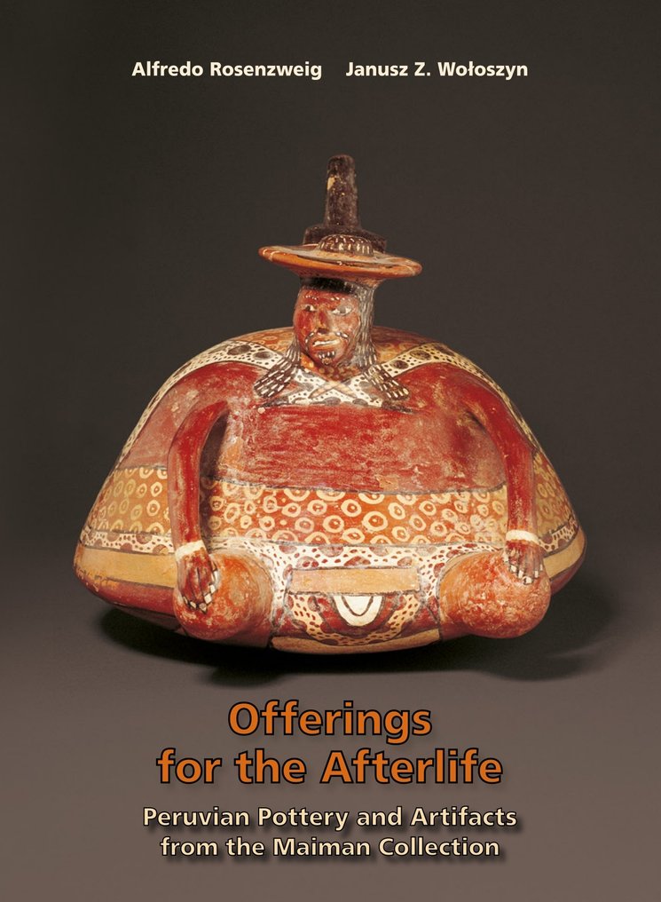 precolumbian. Moche Preot îngenuncheat Vas de ceramică Cu licență de import spaniolă. Publicat. #3.1