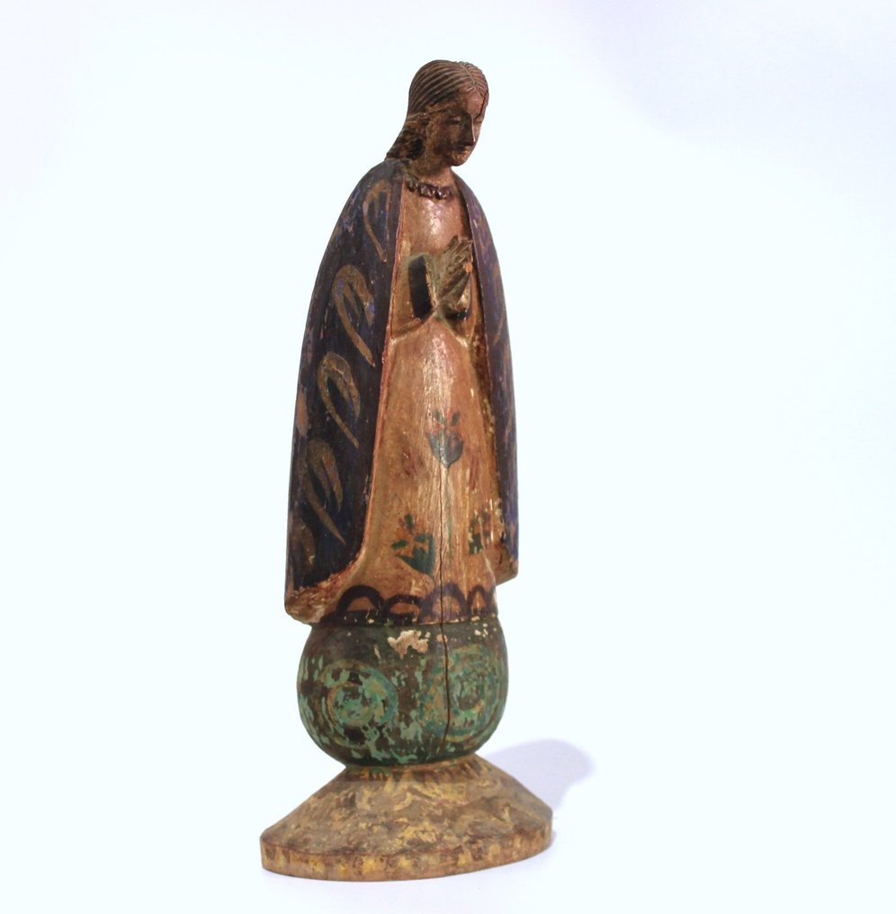 Skulptur, Folk/Naive "Santos" - Virgin Mary "Immaculate Conception" 18/19th Century - 25 cm - Holz #1.1