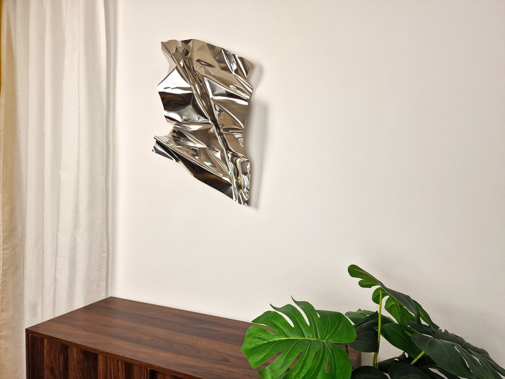 José Soler Art - Steel Silk. Mirror (Wall Sculpture) #2.1